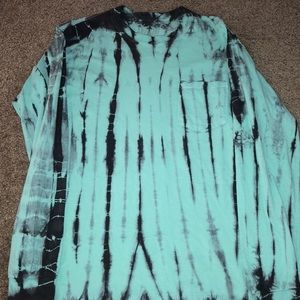 Teal tie-dye T-shirt